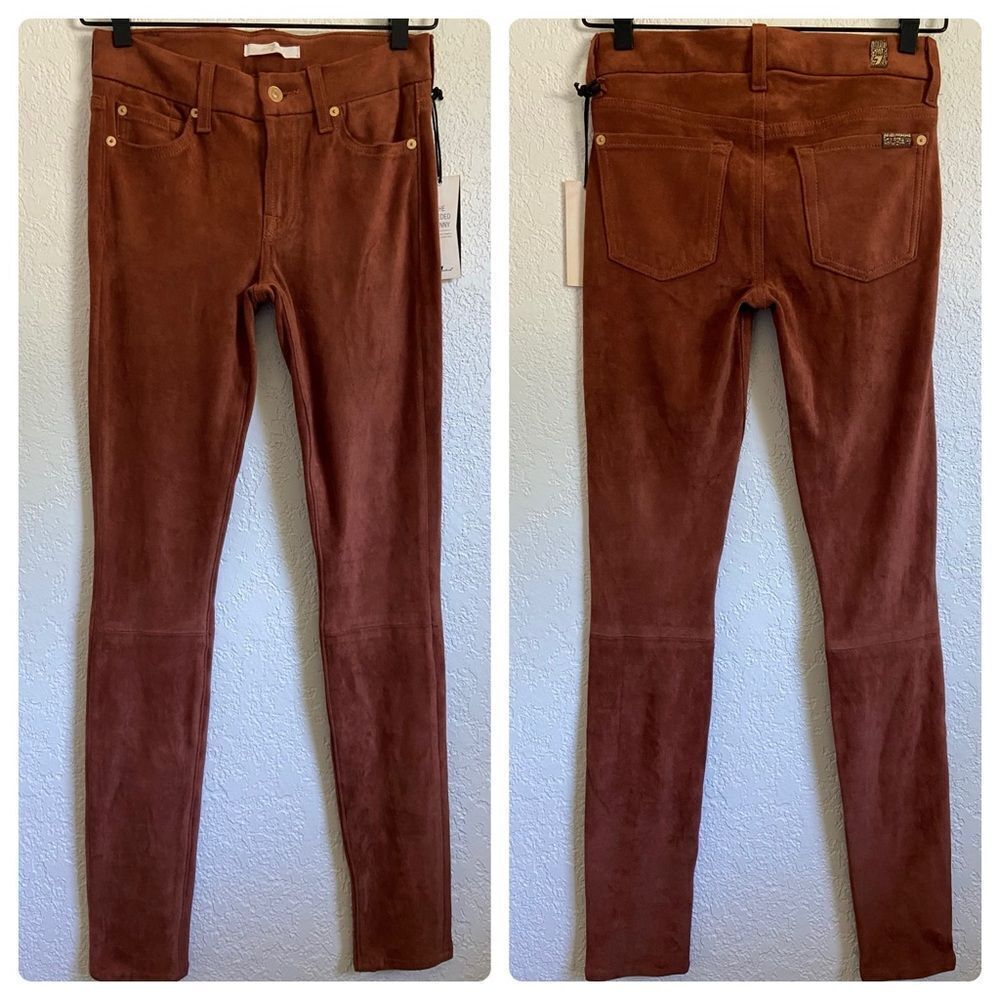 7 For All Mankind The Sueded Skinny Pant - Picture 3 of 13